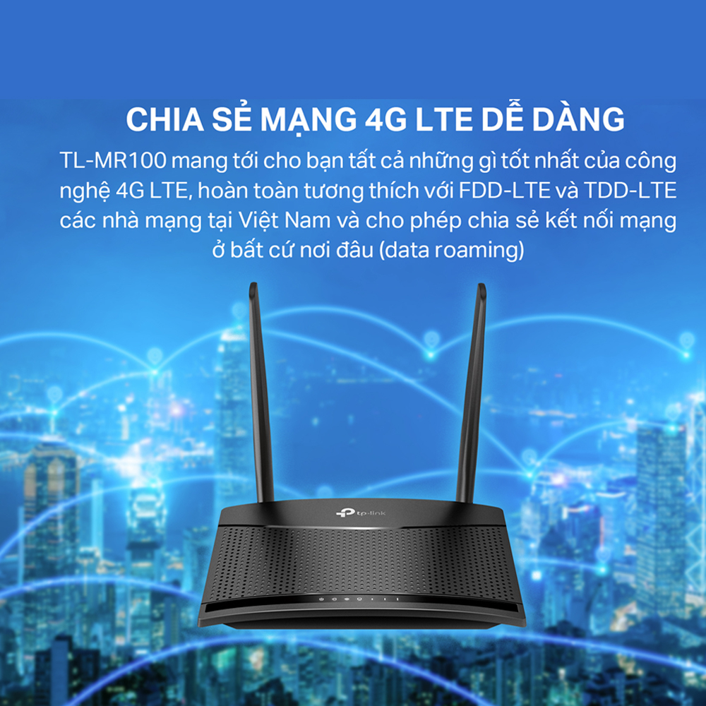[Hỏa Tốc] Bộ Phát Wifi Di Động TP-Link TL-MR100 4G LTE Chuẩn N 300Mbps