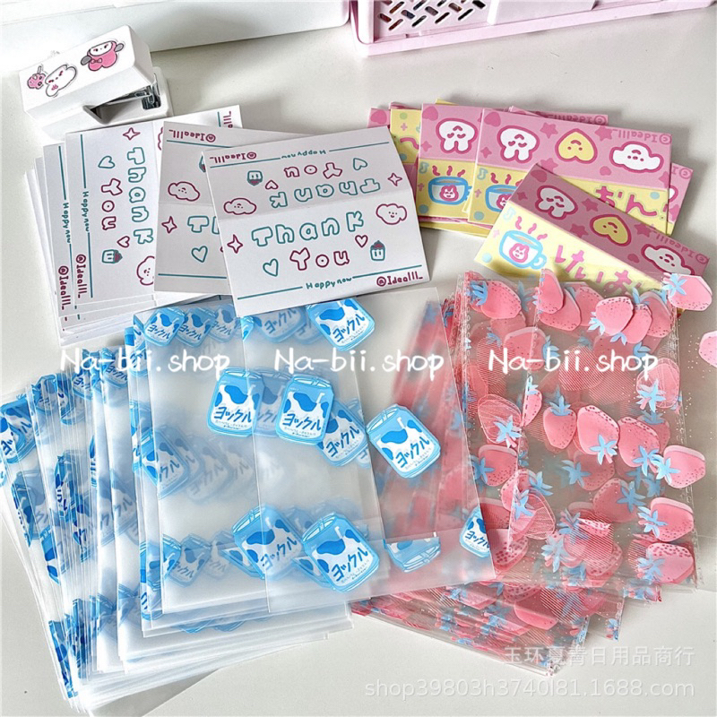 Túi bóng kính gói quà card nhiều hình 10 chiếc