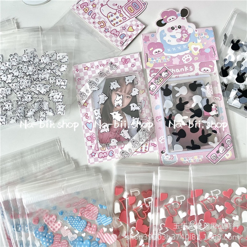 Túi bóng kính gói quà card nhiều hình 10 chiếc