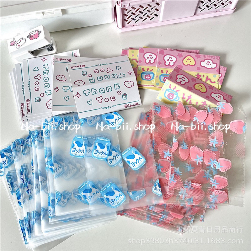 Túi bóng kính gói quà card nhiều hình 10 chiếc