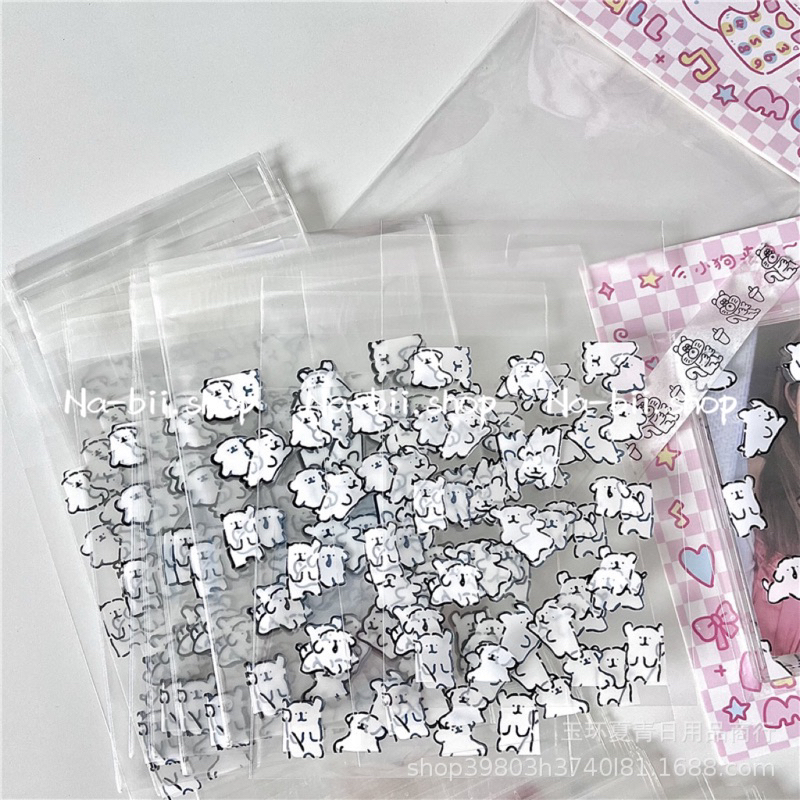 Túi bóng kính gói quà card nhiều hình 10 chiếc