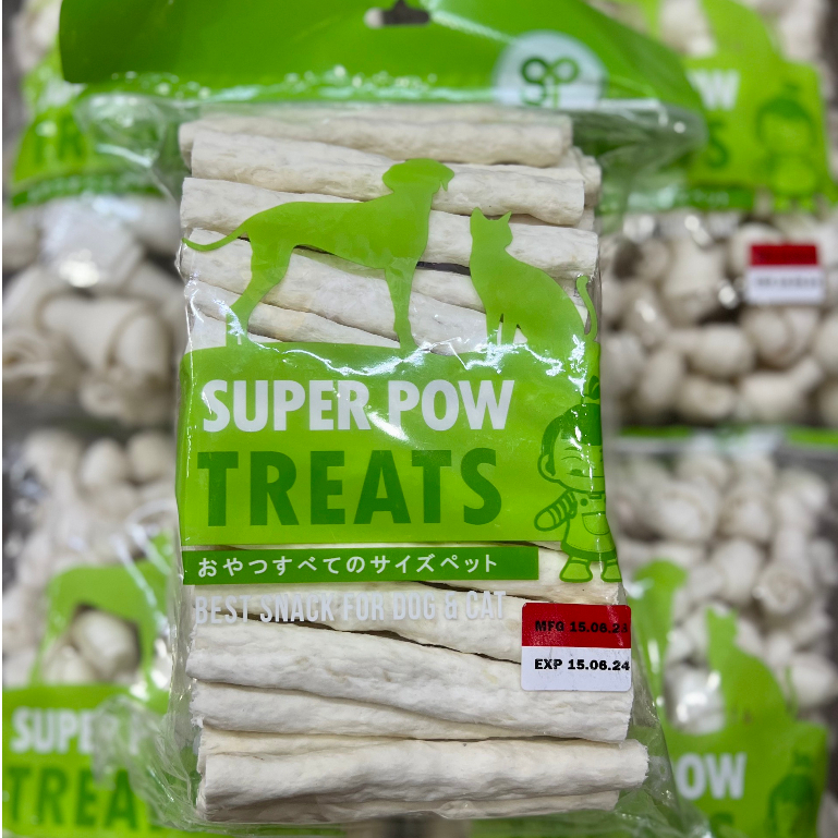 🇹🇭 Snack Xương Gặm Cho Chó Que Sữa Dê Super Pow Treats 200g - 1kg