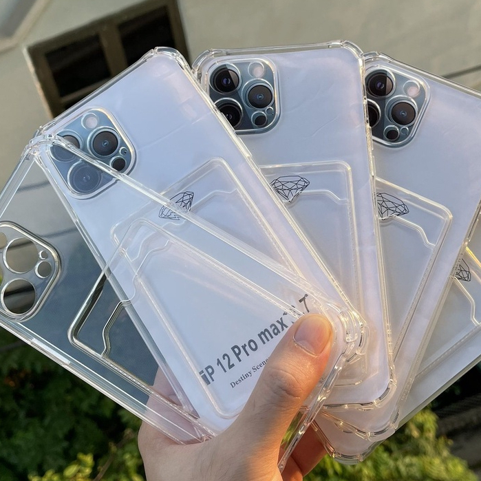 Ốp Điện Thoại Màu Trơn Có Ngăn Đựng Thẻ Cho iPhone 6 6plus 6s 6splus 7 7plus 8 8plus x xs xsmax 11 12 13 14 pro max plus