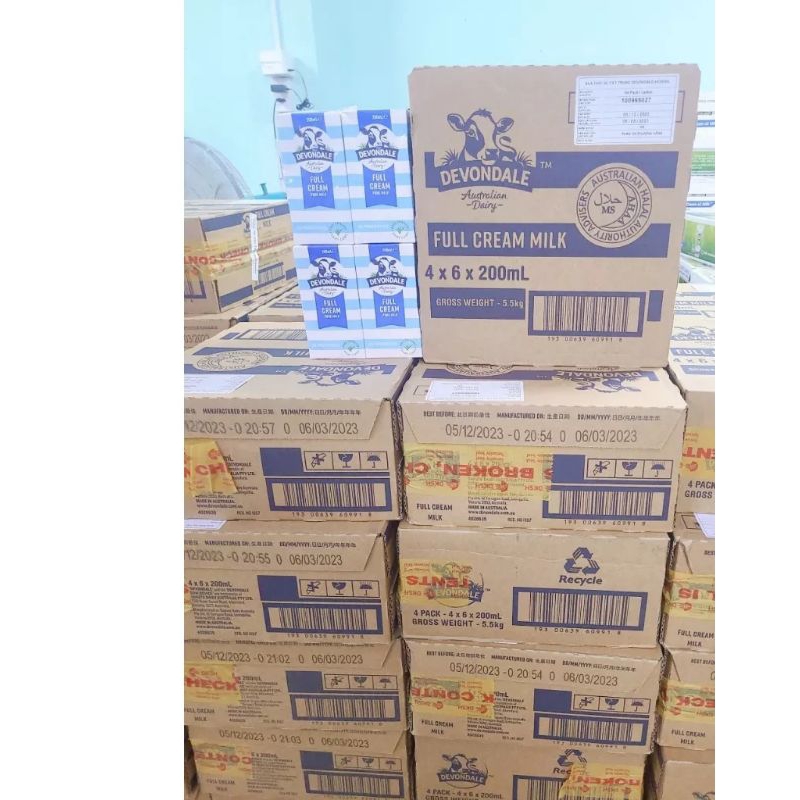 Sữa devondale 200ml 1thùng 24hộp dat 4/2024