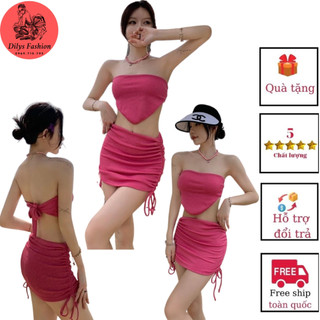 Bikini đi biển sexy BK9439, Đồ bơi nữ 2 mảnh áo quây chân váy có quần bảo hộ phong cách hàn quốc vô cùng trẻ trung