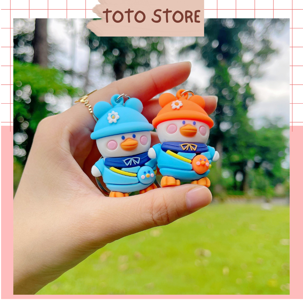 Móc Khóa Chú Vịt Đi Học Siêu Đẹp, Làm Móc Balo Túi Xách Quà Lưu Niệm - TOTO