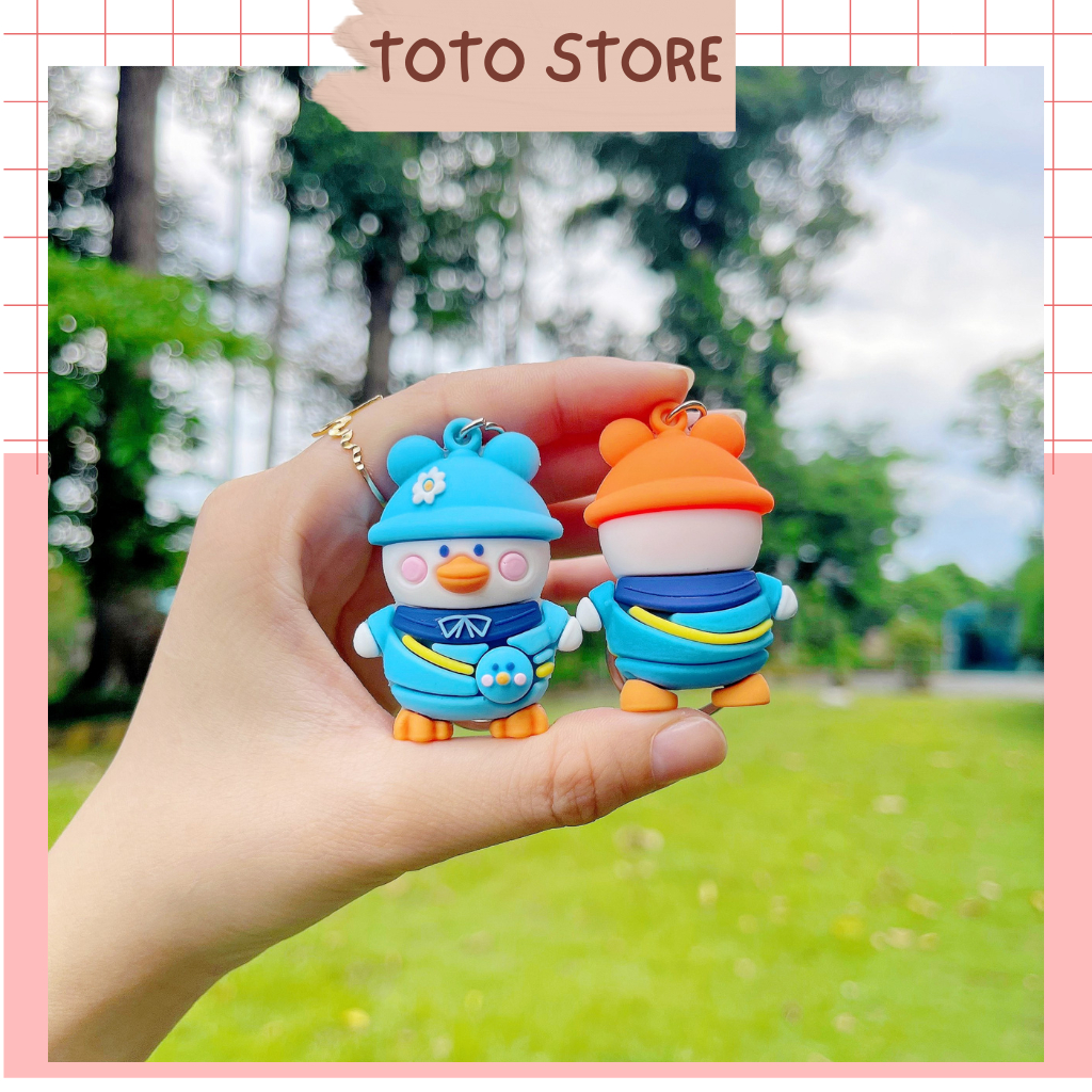 Móc Khóa Chú Vịt Đi Học Siêu Đẹp, Làm Móc Balo Túi Xách Quà Lưu Niệm - TOTO