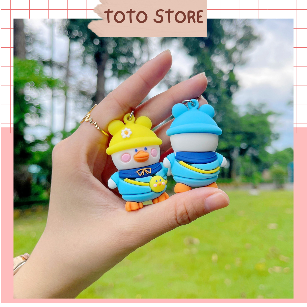 Móc Khóa Chú Vịt Đi Học Siêu Đẹp, Làm Móc Balo Túi Xách Quà Lưu Niệm - TOTO