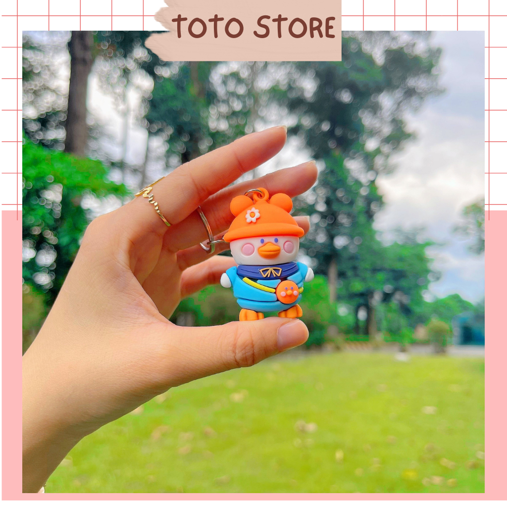 Móc Khóa Chú Vịt Đi Học Siêu Đẹp, Làm Móc Balo Túi Xách Quà Lưu Niệm - TOTO