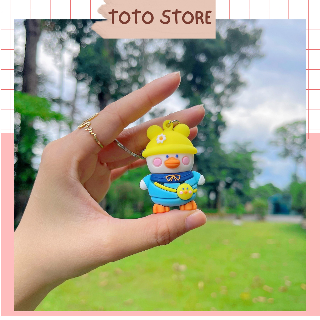 Móc Khóa Chú Vịt Đi Học Siêu Đẹp, Làm Móc Balo Túi Xách Quà Lưu Niệm - TOTO