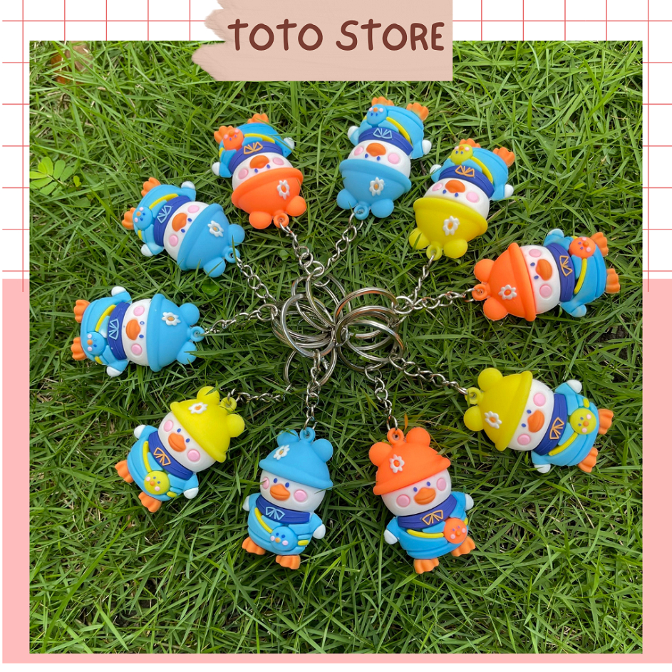 Móc Khóa Chú Vịt Đi Học Siêu Đẹp, Làm Móc Balo Túi Xách Quà Lưu Niệm - TOTO