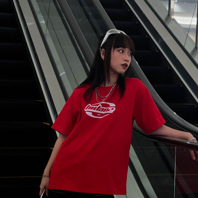 Áo thun Unisex tay lỡ cotton local brand HIDANZ - Y2K Logo