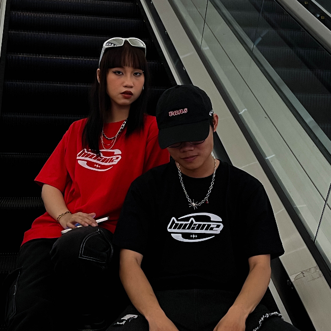Áo thun Unisex tay lỡ cotton local brand HIDANZ - Y2K Logo