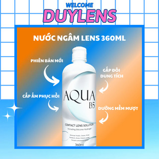Nước ngâm lens AQUA B5 dung tích lớn 360ml - Dung dịch ngâm rửa kính áp tròng Angel Eyes chuyên dụng Hàn Quốc