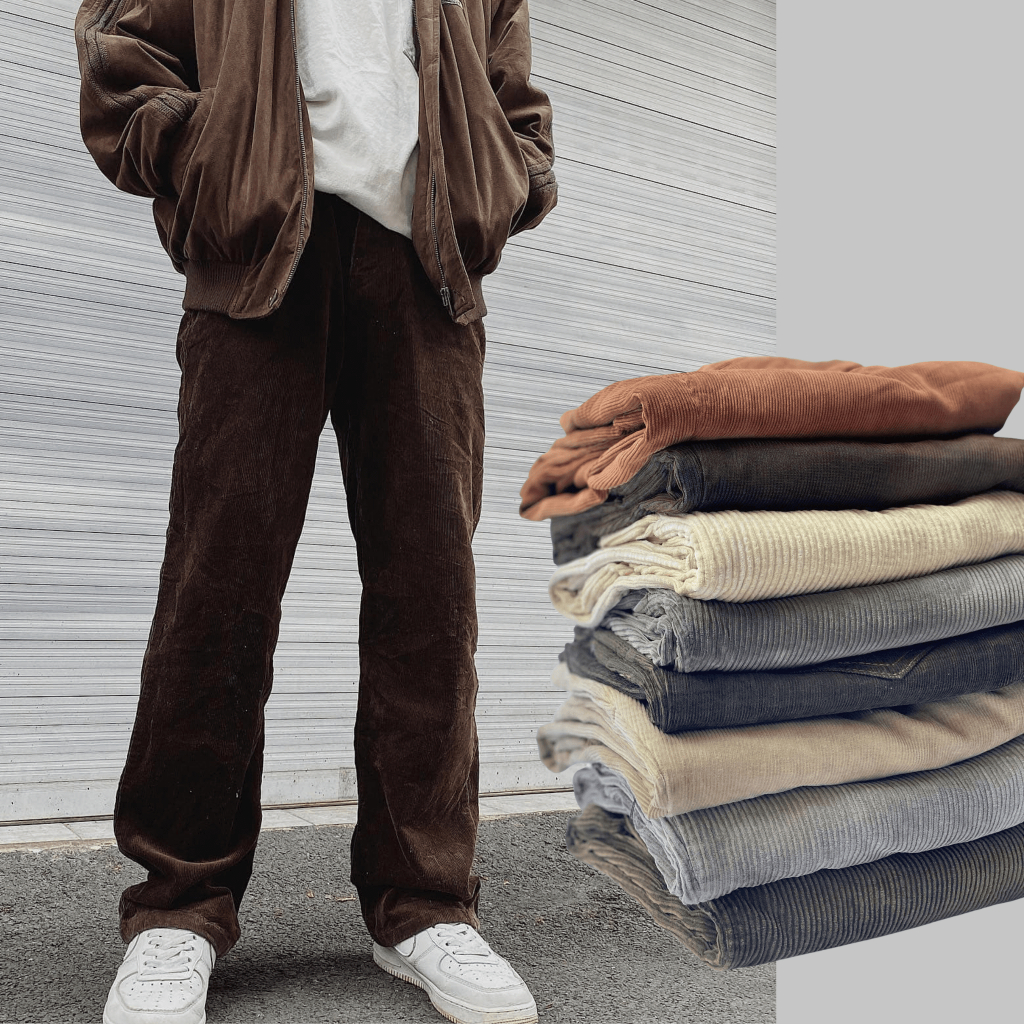 Quần Nhung Tăm Nam Nữ Vintage Retro, Quần 2HAND Nhung Tăm Hàng Tuyển Loại 1. Mẫu RANDOM Được Chọn Màu Và Size