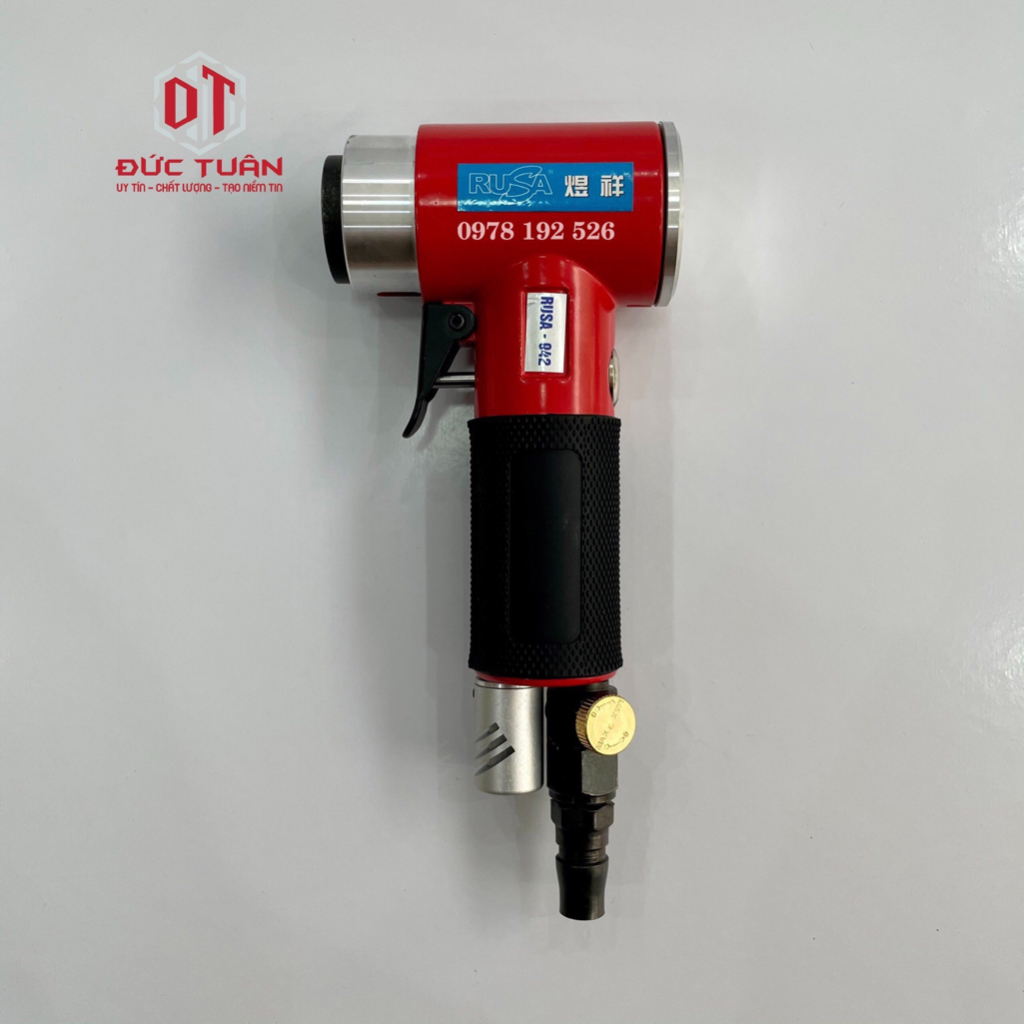 Máy Chà Nhám Dùng Hơi , Máy Đánh Bóng Mini , Hiệu Rusa - 942 - Tặng Kèm Đế 2icnh - 3icnh