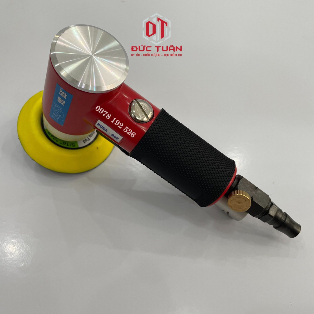 Máy Chà Nhám Dùng Hơi , Máy Đánh Bóng Mini , Hiệu Rusa - 942 - Tặng Kèm Đế 2icnh - 3icnh