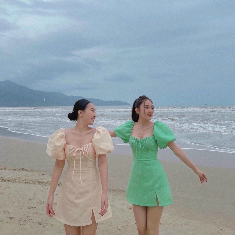 Đầm sò tay bồng tiểu thư