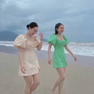 Đầm sò tay bồng tiểu thư