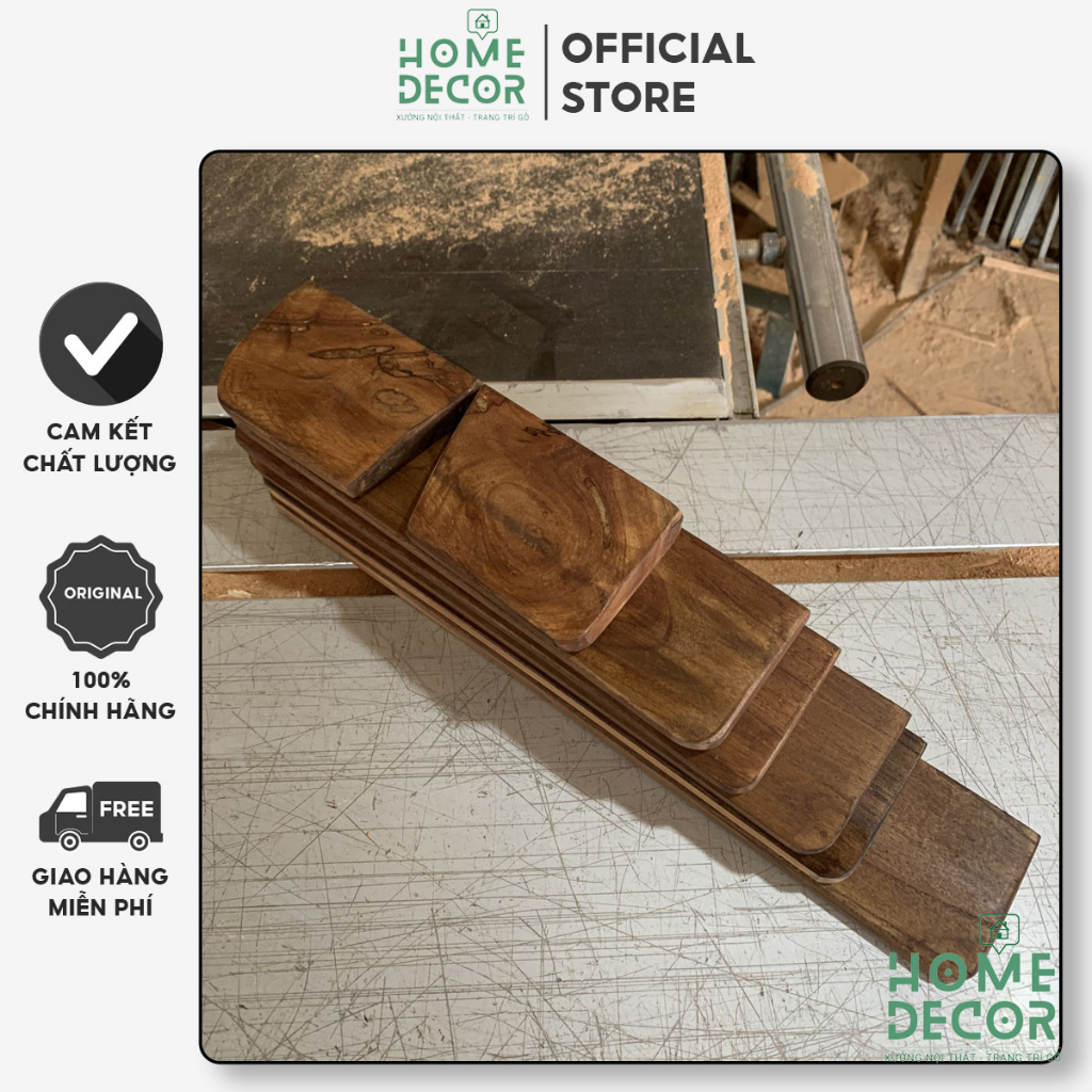 Kê tay bàn phím, Kê lót tay bàn phím gỗ tự nhiên cao cấp cho bàn phím cơ HOMEDECOR, Kích thước 75% 33cm