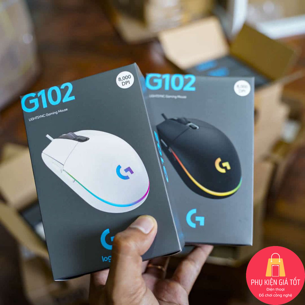 Chuột chơi game, chuột máy tính có dây LOGITECH G102 RGB Độ Chính Xác Cao 8000DPI Hàng OEM - Phukiengiatot