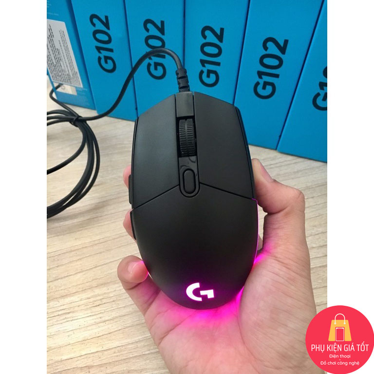 Chuột chơi game, chuột máy tính có dây LOGITECH G102 RGB Độ Chính Xác Cao 8000DPI Hàng OEM - Phukiengiatot