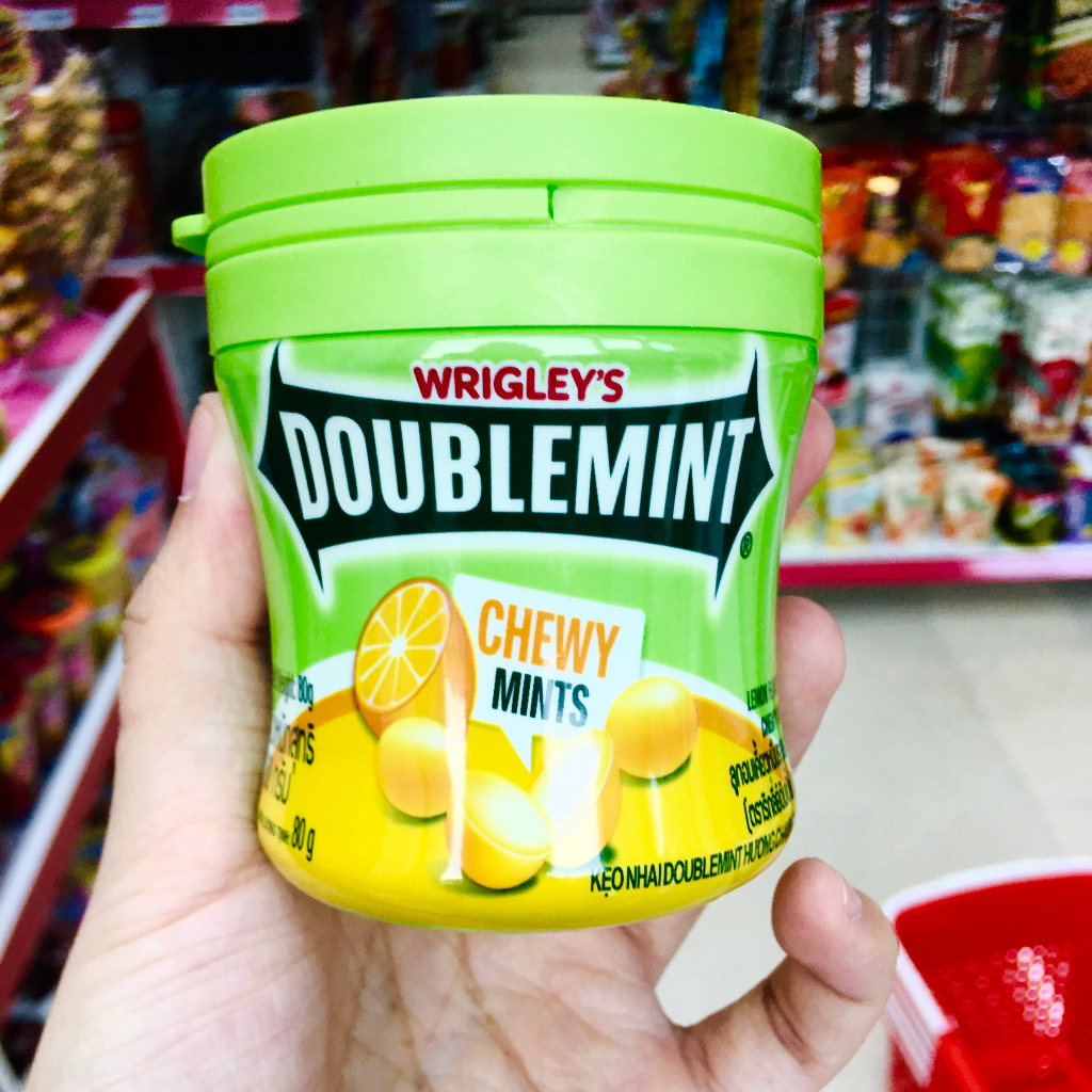 Kẹo nhai Doublemint Chewy Mints hương Bạc hà / Chanh bạc hà hũ 80g