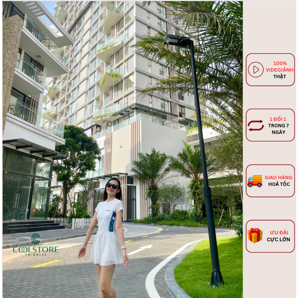 M-2XL Đồ Bơi Bikini Cao Cấp Liền Mảnh Áo Tắm Dáng Váy Kín Đáo Chính Hãng YouYou bigsize  Coolstore