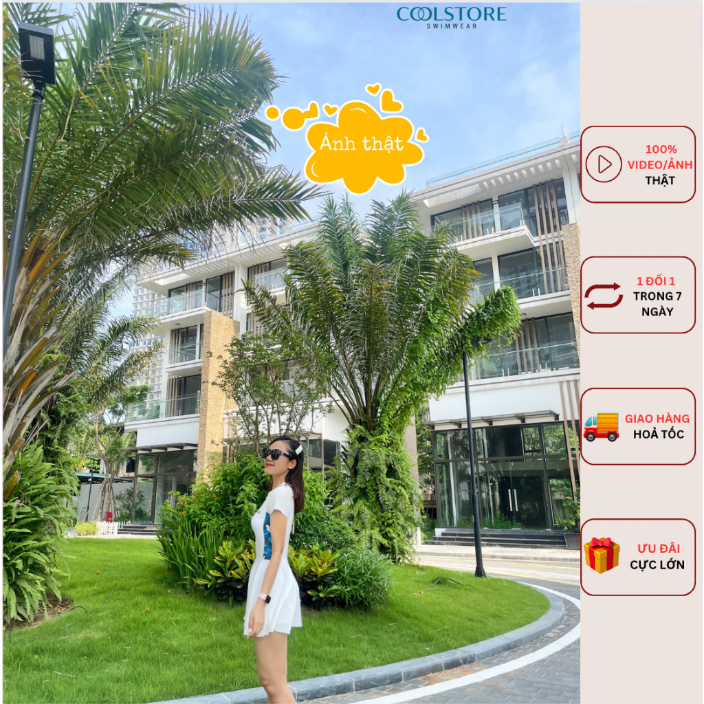 M-2XL Đồ Bơi Bikini Cao Cấp Liền Mảnh Áo Tắm Dáng Váy Kín Đáo Chính Hãng YouYou bigsize  Coolstore