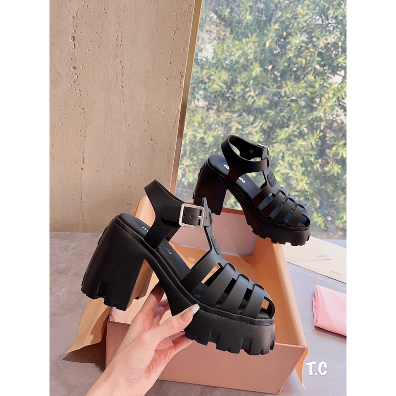 sandal dọ gót cao 9p miu.miu mới nhất 2023 kèm video tự quay