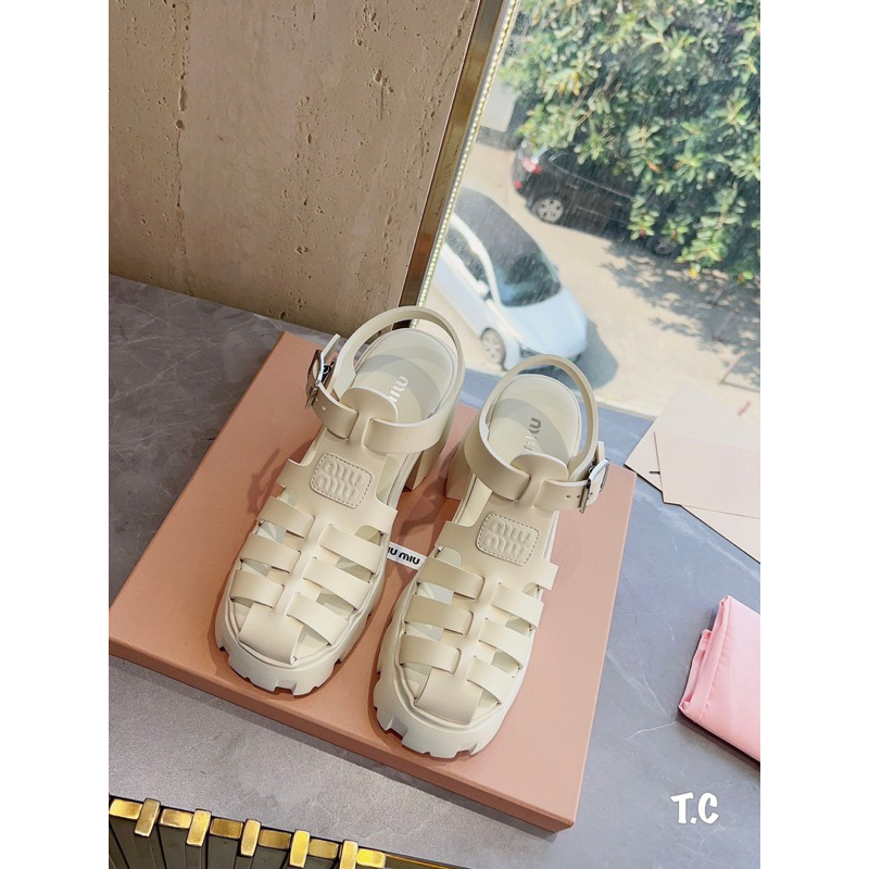 Sandal dọ gót cao 9p miu.miu mới nhất 2023 kèm video tự quay