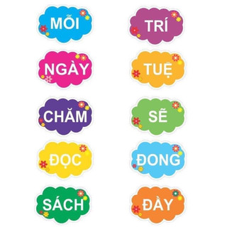 Hoa khẩu hiệu trang trí thư viện
