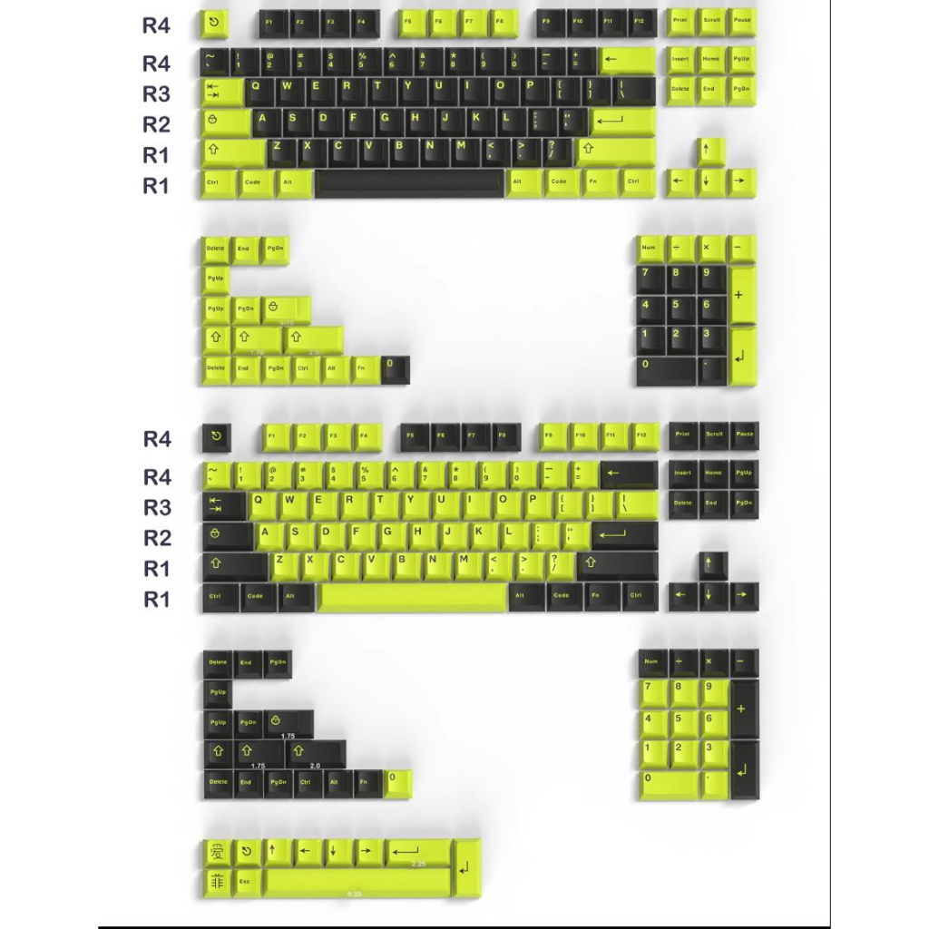 Nút bàn phím cơ Aifei CMK Keycap ABS Double shot Toxic Cherry Profile