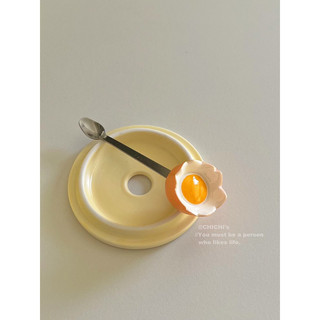 Tách gốm vàng bơ eggs siêu cưng