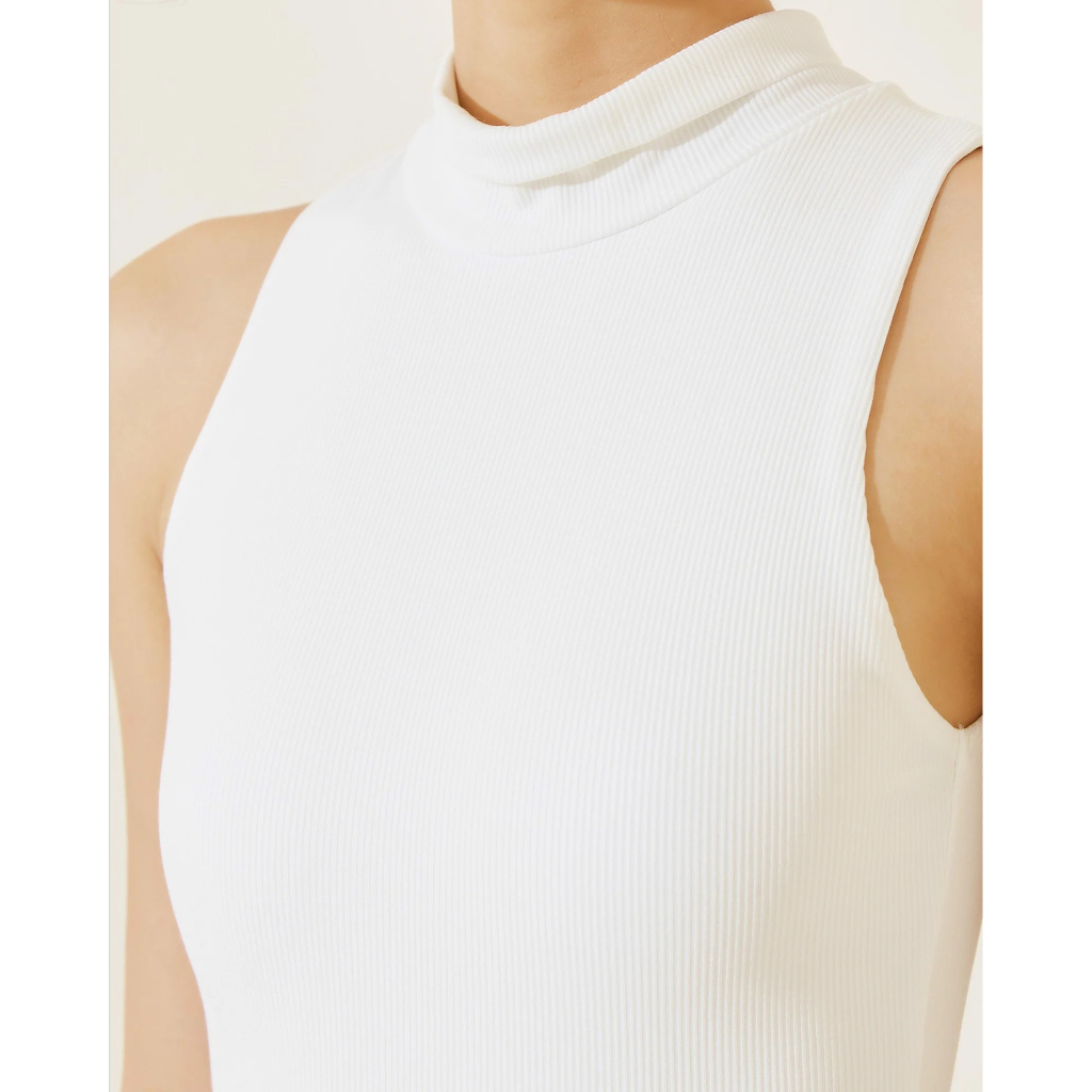 Áo sát nách cổ lọ bodysuit thun len - Everluxe