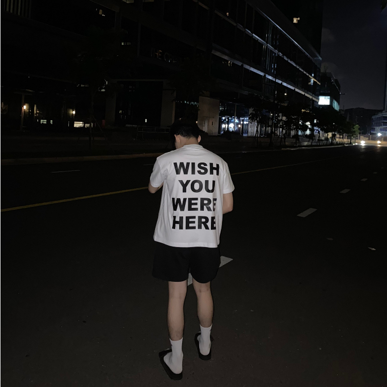 Áo Thun 250GSM WISH YOU WERE HERE Form Boxy l Boxy Fit