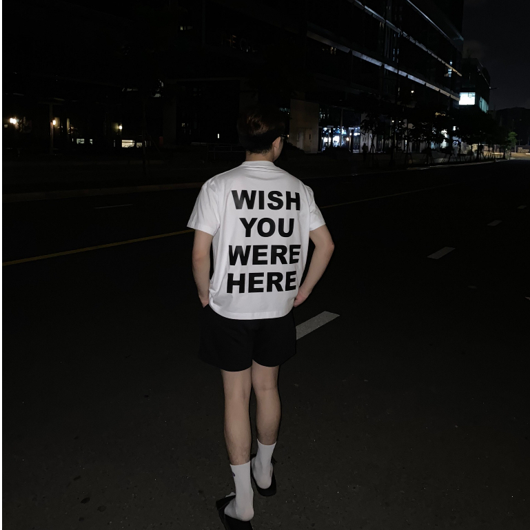 Áo Thun 250GSM WISH YOU WERE HERE Form Boxy l Boxy Fit