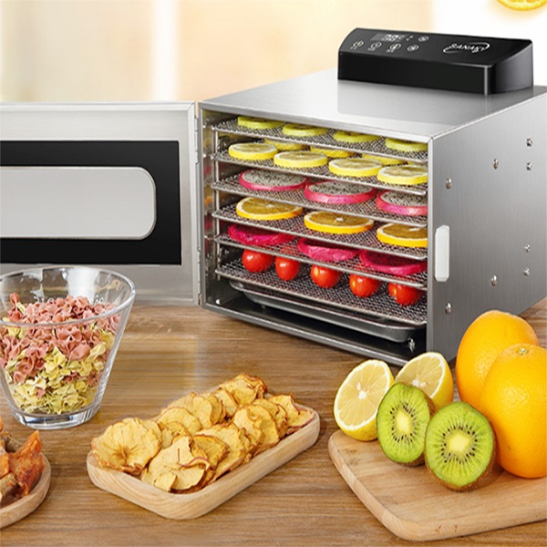 Máy sấy hoa quả, trái cây - Máy sấy khô thực phẩm loại 6 khay inox [Bảo hành 12 Tháng]