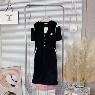 ĐẦM MIDI THUN CỔ V