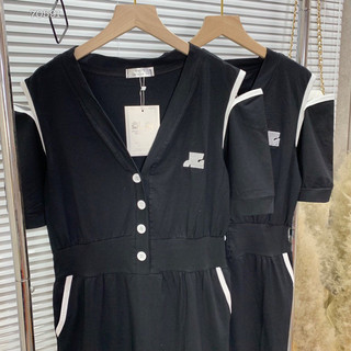 ĐẦM MIDI THUN CỔ V