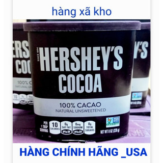 Bột cacao Hershey's cocoa 226g hũ không đường.hsd:4_2024