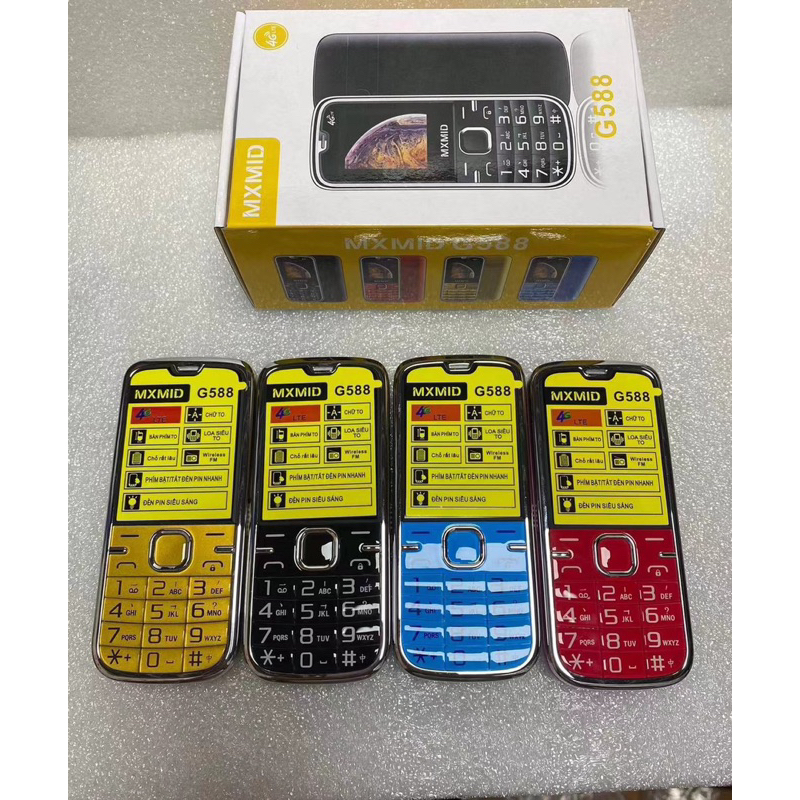 ĐIỆN THOẠI BÀN PHÍM G588 4G Full Box Loa To,Sóng Căng,Pin Trâu