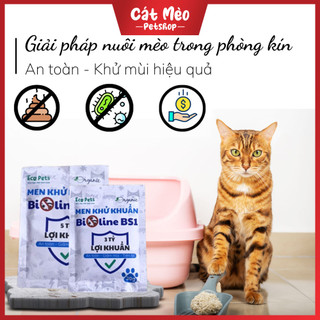 Men Khử Khuẩn Mùi Hôi Cát Vệ Sinh Cho Mèo Bioline BS1 Gói 50g - 30g