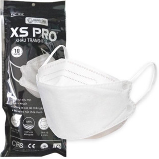 Bịch 10 cái Khẩu Trang Y Tế 4 Lớp KF94 XS Pro- Bảo vệ sức khỏe, Kháng Khuẩn Lọc Bụi