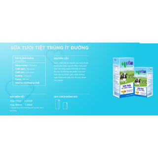 Sữa tươi ít đường Mộc Châu 110 ml