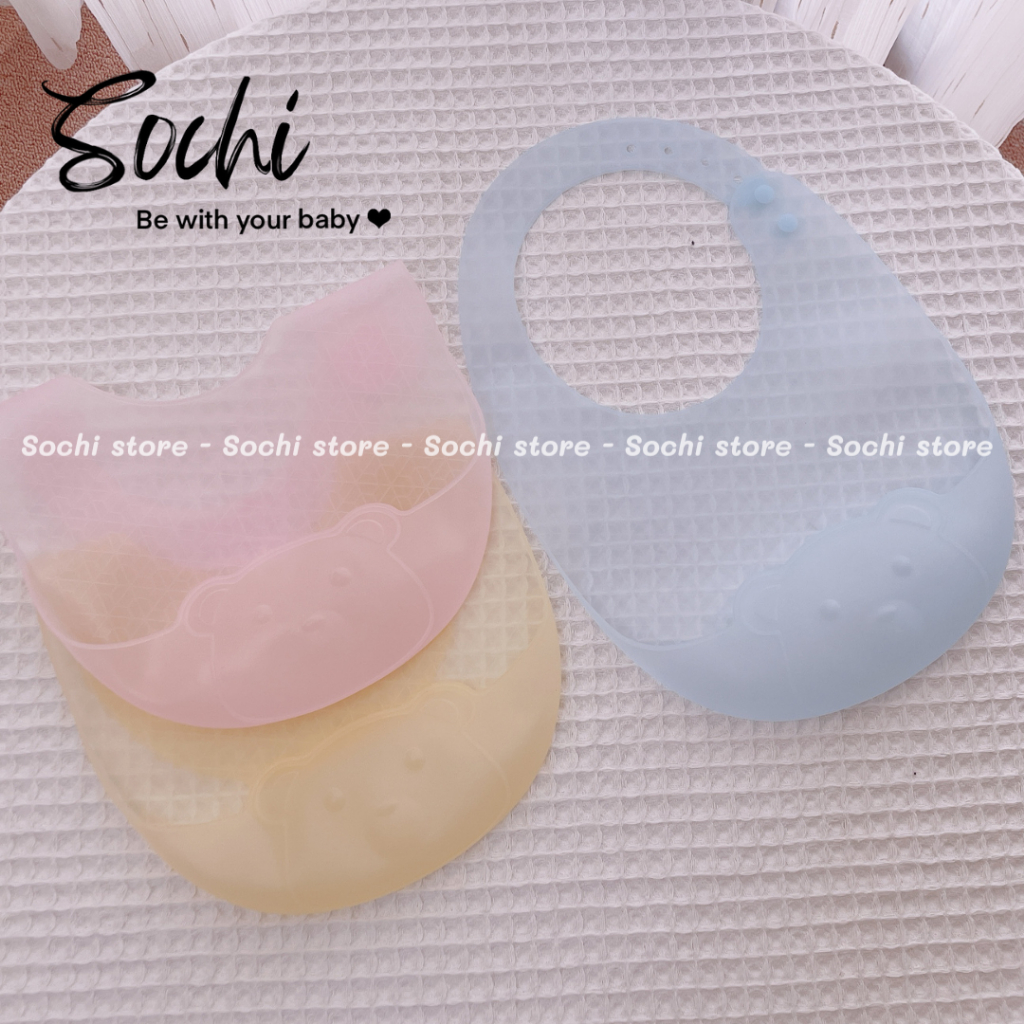Yếm máng silicone siêu mềm phong cách Hàn Quốc cho bé