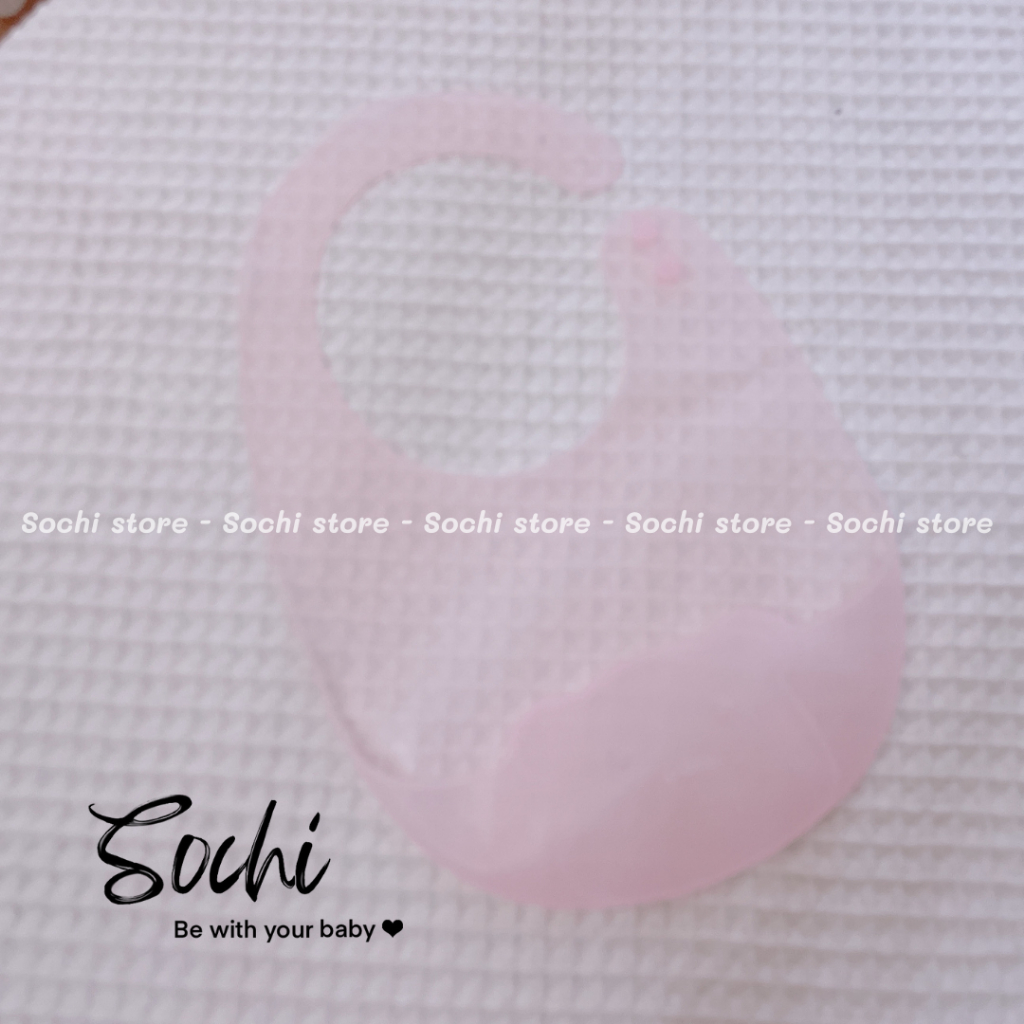 Yếm máng silicone siêu mềm phong cách Hàn Quốc cho bé