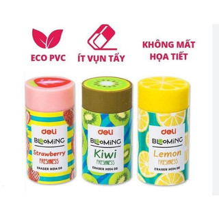 Gôm tẩy màu bút chì deli h01400 - hình trái cây