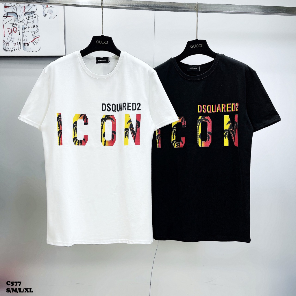 Áo thun nam nữ họa tiết lồng cây dừa vào chữ ICON siêu chất 2023