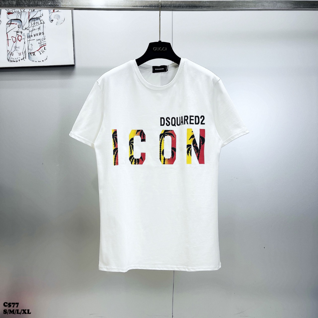 Áo thun nam nữ họa tiết lồng cây dừa vào chữ ICON siêu chất 2023